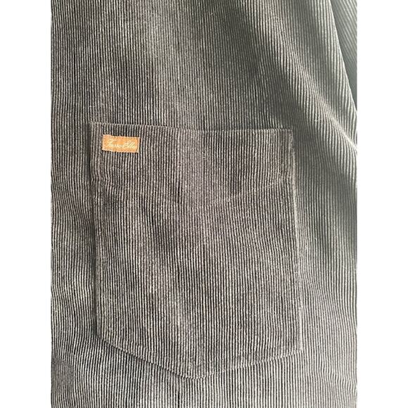Tasso Elba Men's Size Large Thin Wale Corduroy Black Shirt‎ - Picture 3 of 5